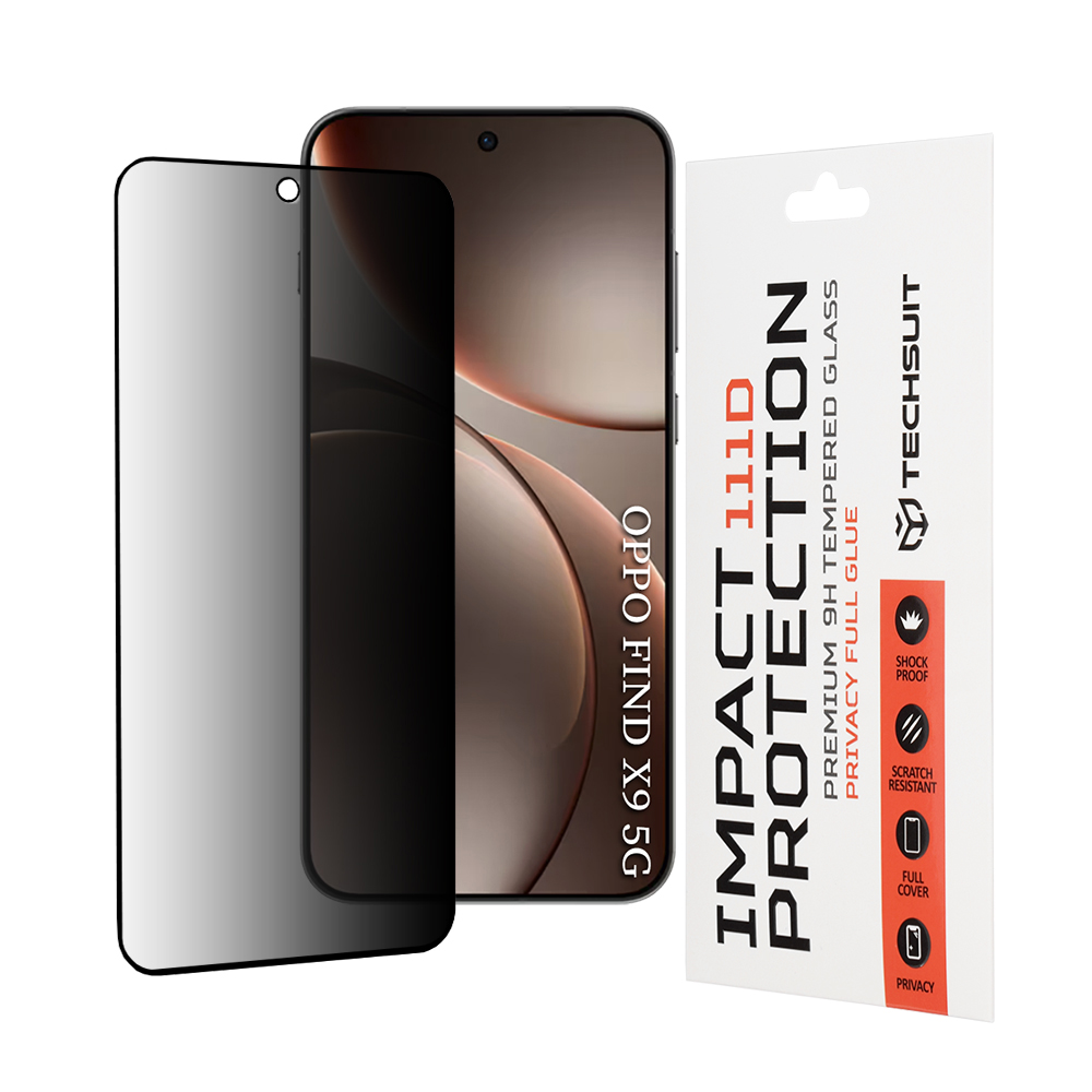Techsuit 111D Privacy Full Glue pro Oppo Find X9 černý