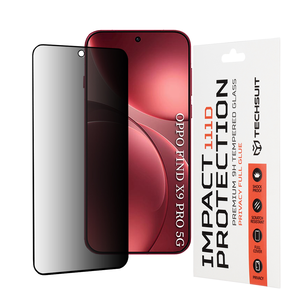 Techsuit 111D Privacy Full Glue pro Oppo Find X9 Pro černý