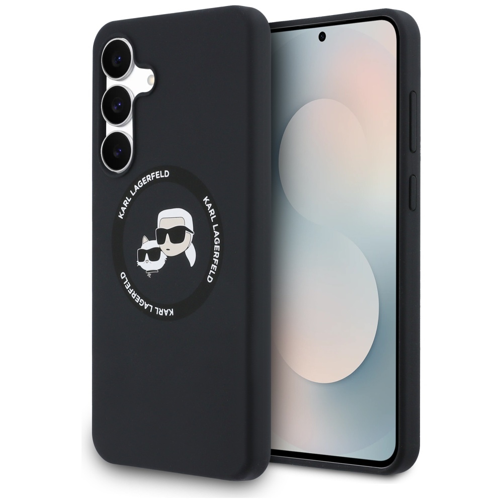 Karl Lagerfeld silikonové KC Heads MagSafe pro Samsung Galaxy S25 FE černé