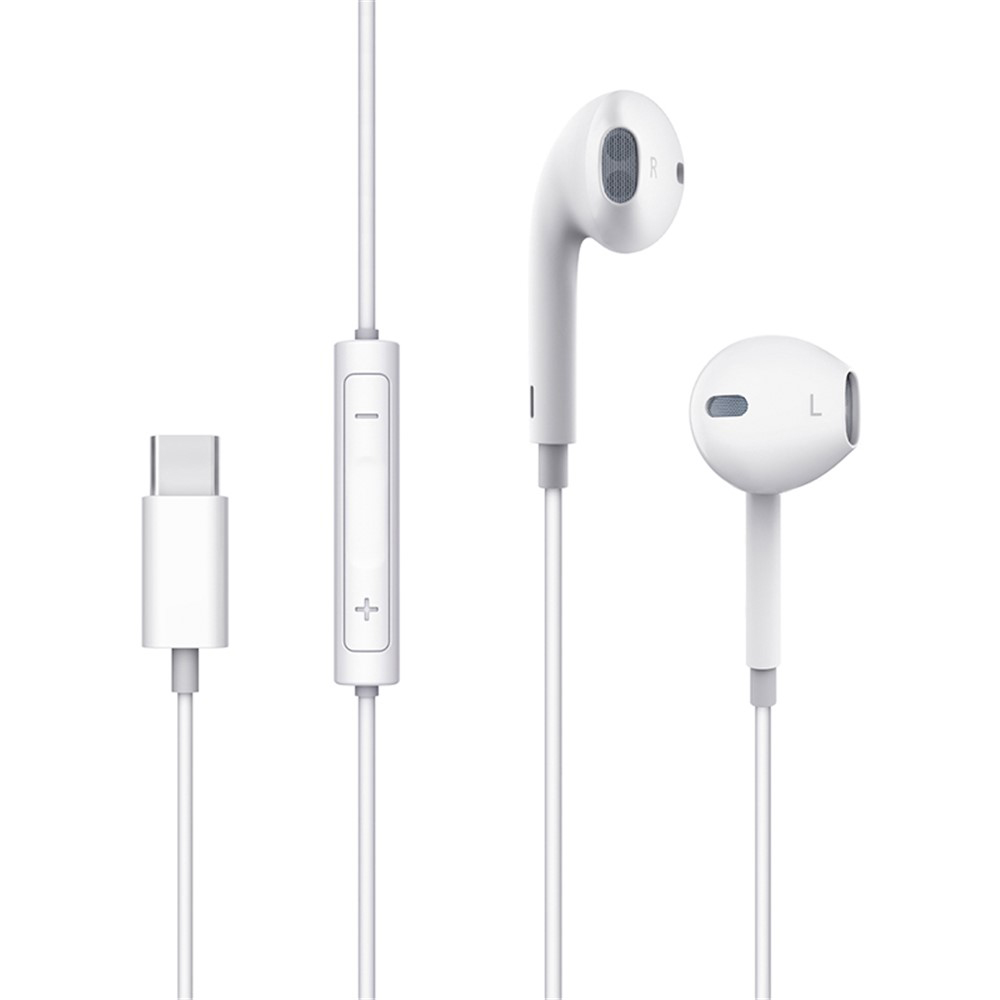 Mcdodo – drátová sluchátka řady Element (HP-6071) – do uší, Type-C, 1,2m – bílá