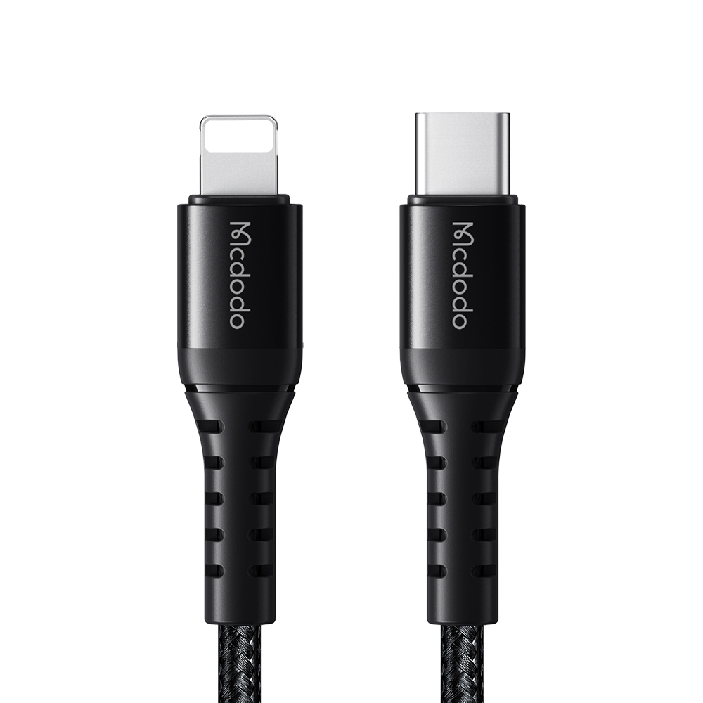 Mcdodo – datový kabel (CA-5631) – Type-C na Lightning, nylonový oplet, hliníková slitina, PD36W, 1m – černý