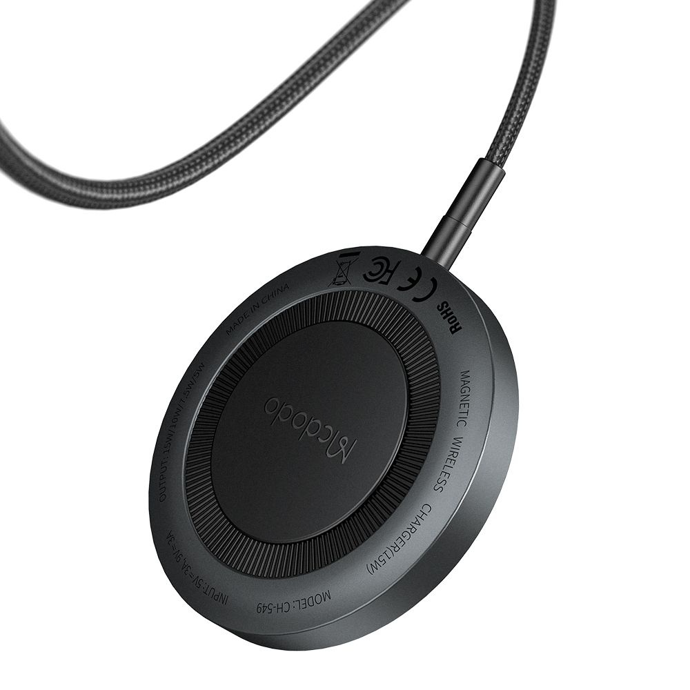 Mcdodo - bezdrátová nabíječka (CH-5490) - magnetická, pro iPhone, 15W, 1m - černá