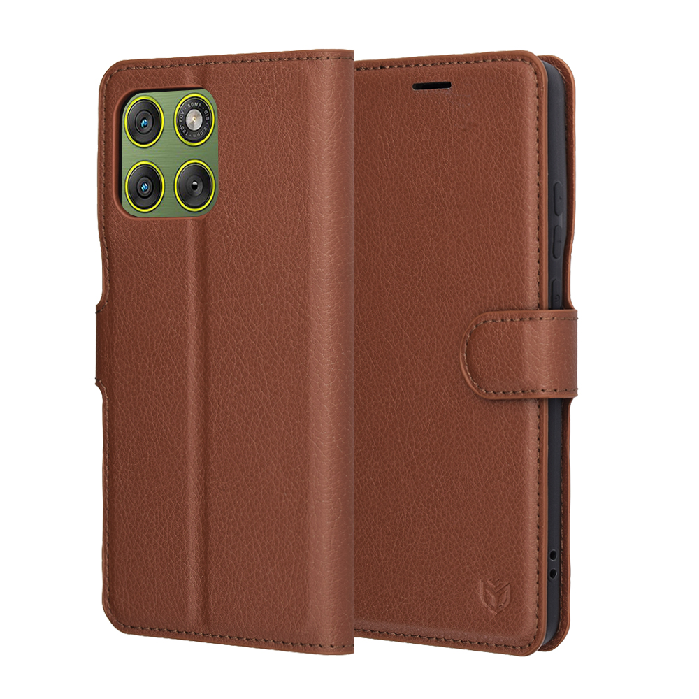 Techsuit – kožené pouzdro – Motorola Edge 70 – hnědé