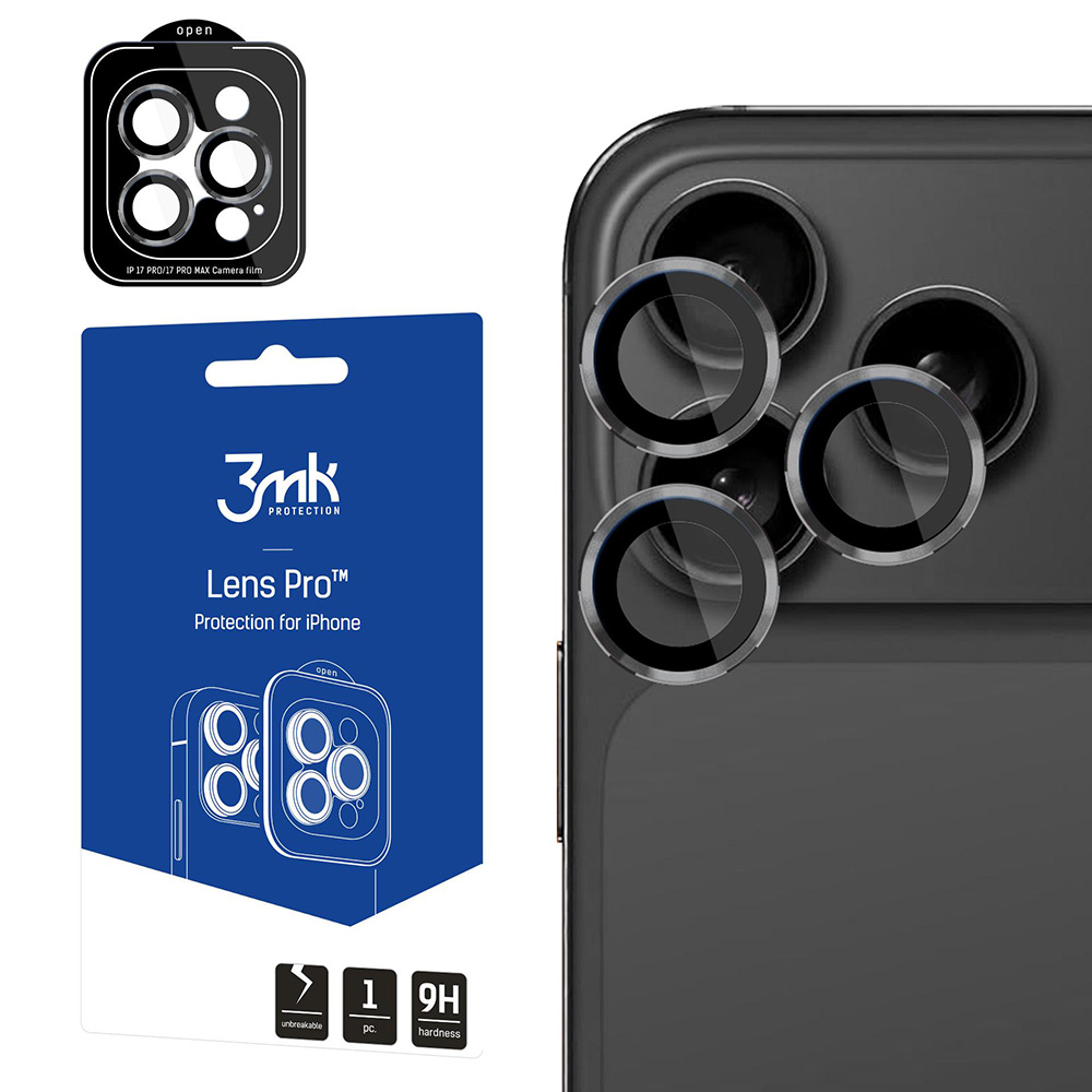 3mk - Lens Protection Pro - iPhone 17 Pro / iPhone 17 Pro Max - Titanium Gray