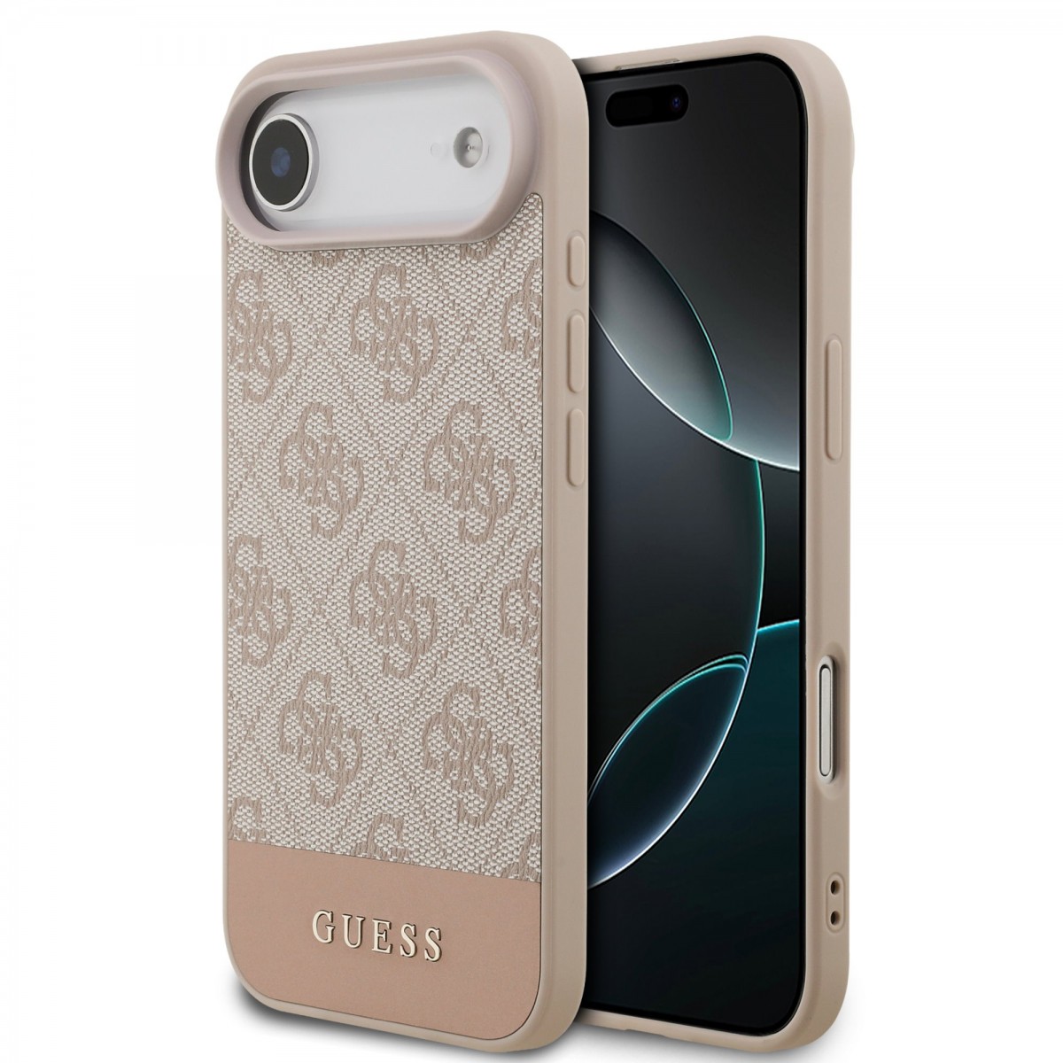 Zadní kryt Guess PU 4G Stripe pro iPhone Air Pink