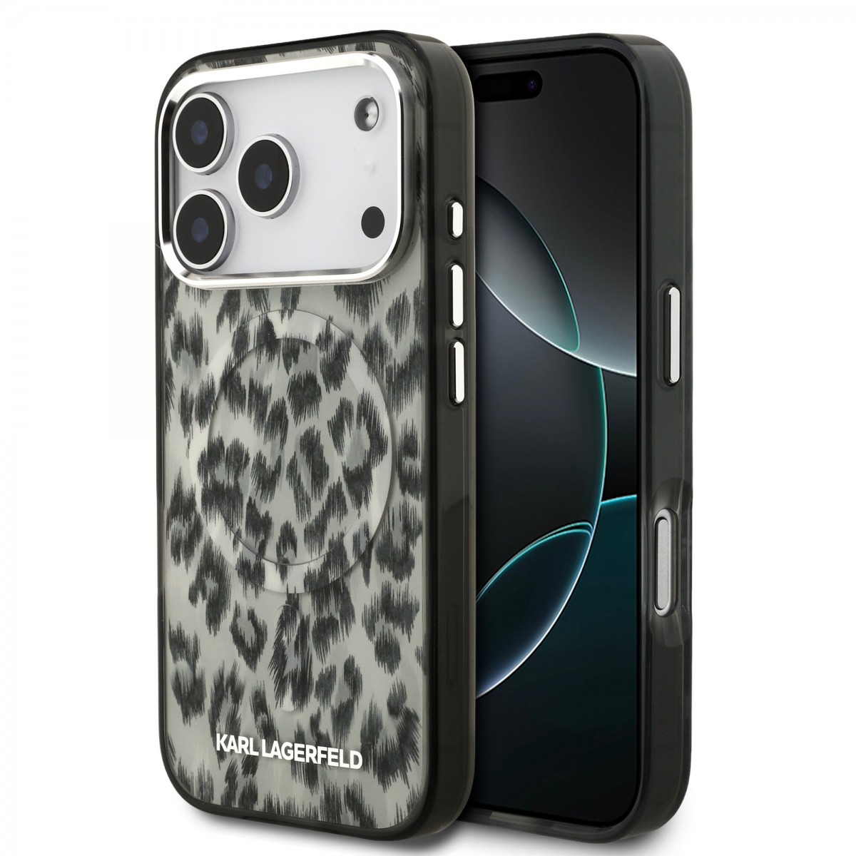Zadní kryt Karl Lagerfeld IML Leopard MagSafe pro iPhone 17 Pro Brown