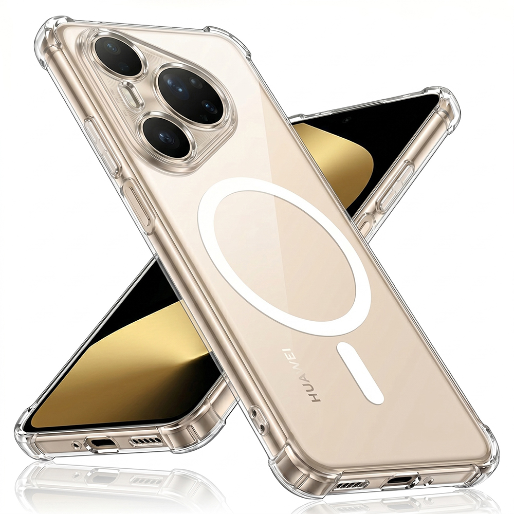Techsuit – nárazuvzdorný čirý silikonový MagSafe – Huawei Pura 80 Ultra – čirý