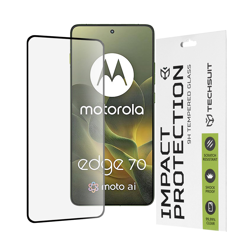 Techsuit - 111D celoplošné / celolepicí sklo - Motorola Edge 70 - černé