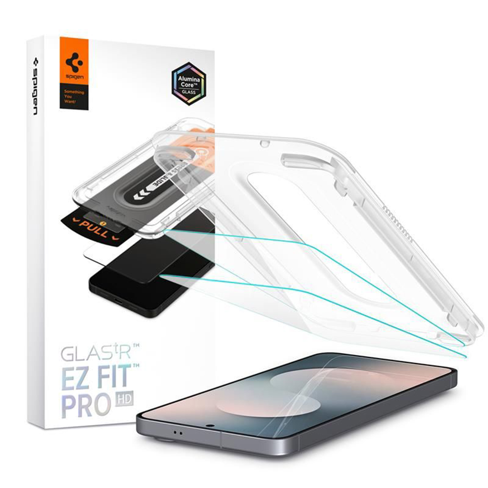 Spigen - Glas.tR EZ-FIT Pro HD (2 balení) - Samsung Galaxy S25 FE - čirý