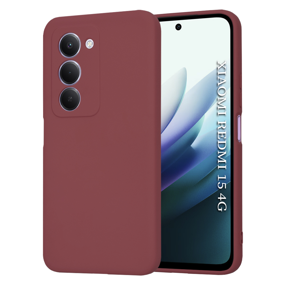 Techsuit – SoftFlex – Xiaomi Redmi 15 4G / Redmi 15 5G – švestkově červená