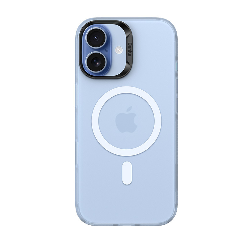 Magnetické ochranné pouzdro Benks Lucid Armor (C067) pro iPhone 17 s tlačítkem pro ovládání fotoaparátu, modré