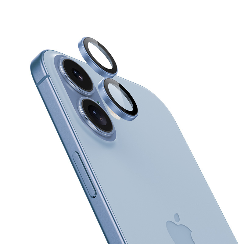 Tvrzené safírové sklo Benks na fotoaparát pro iPhone 17 světle modré