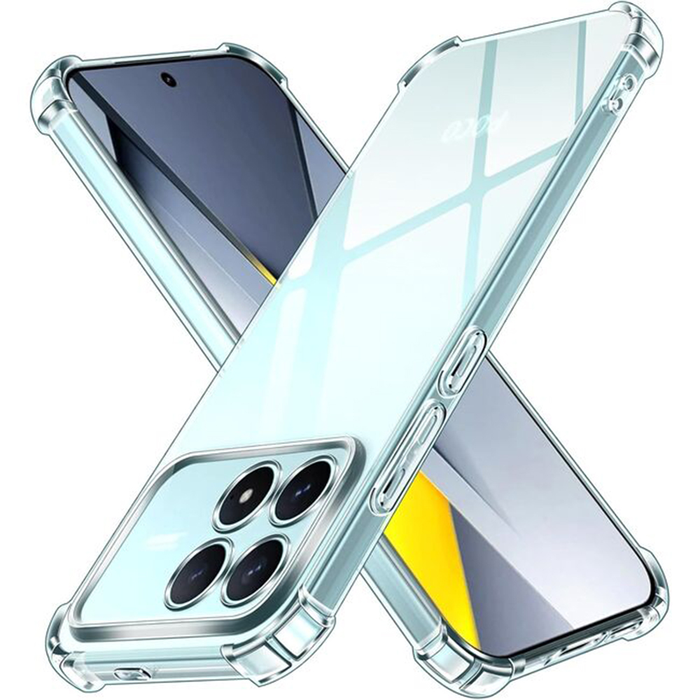 Techsuit – nárazuvzdorný průhledný silikon – Xiaomi Poco F8 Pro – průhledný