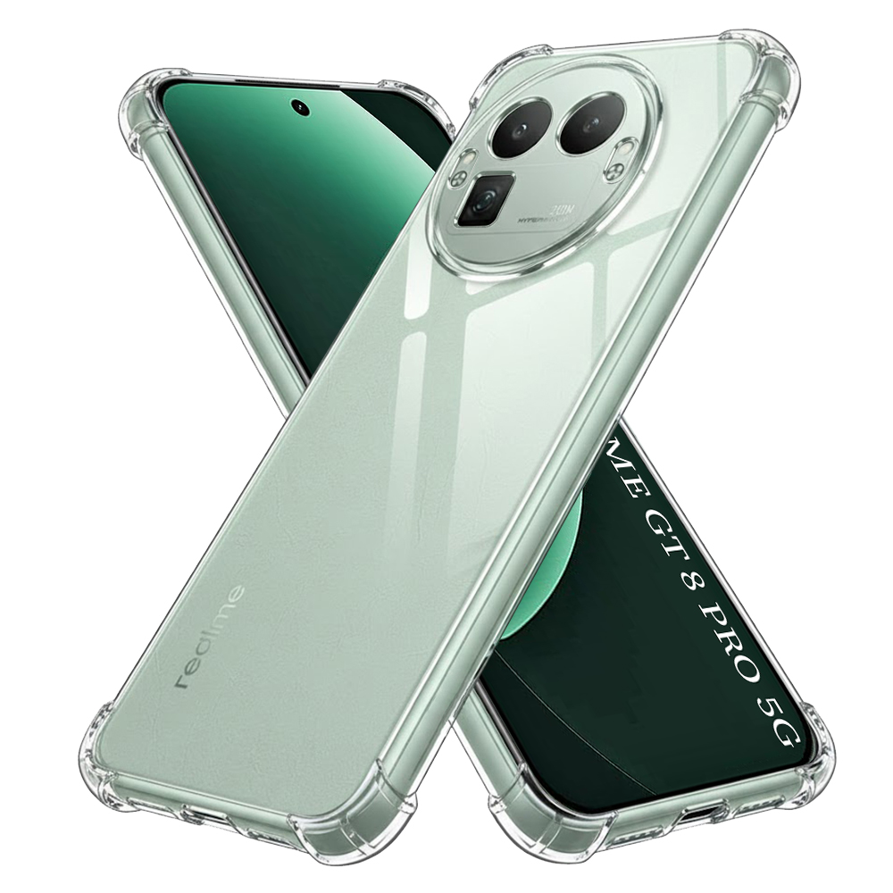 Techsuit – nárazuvzdorný průhledný silikon [kulatý výřez pro fotoaparát] – Realme GT 8 Pro – průhledný