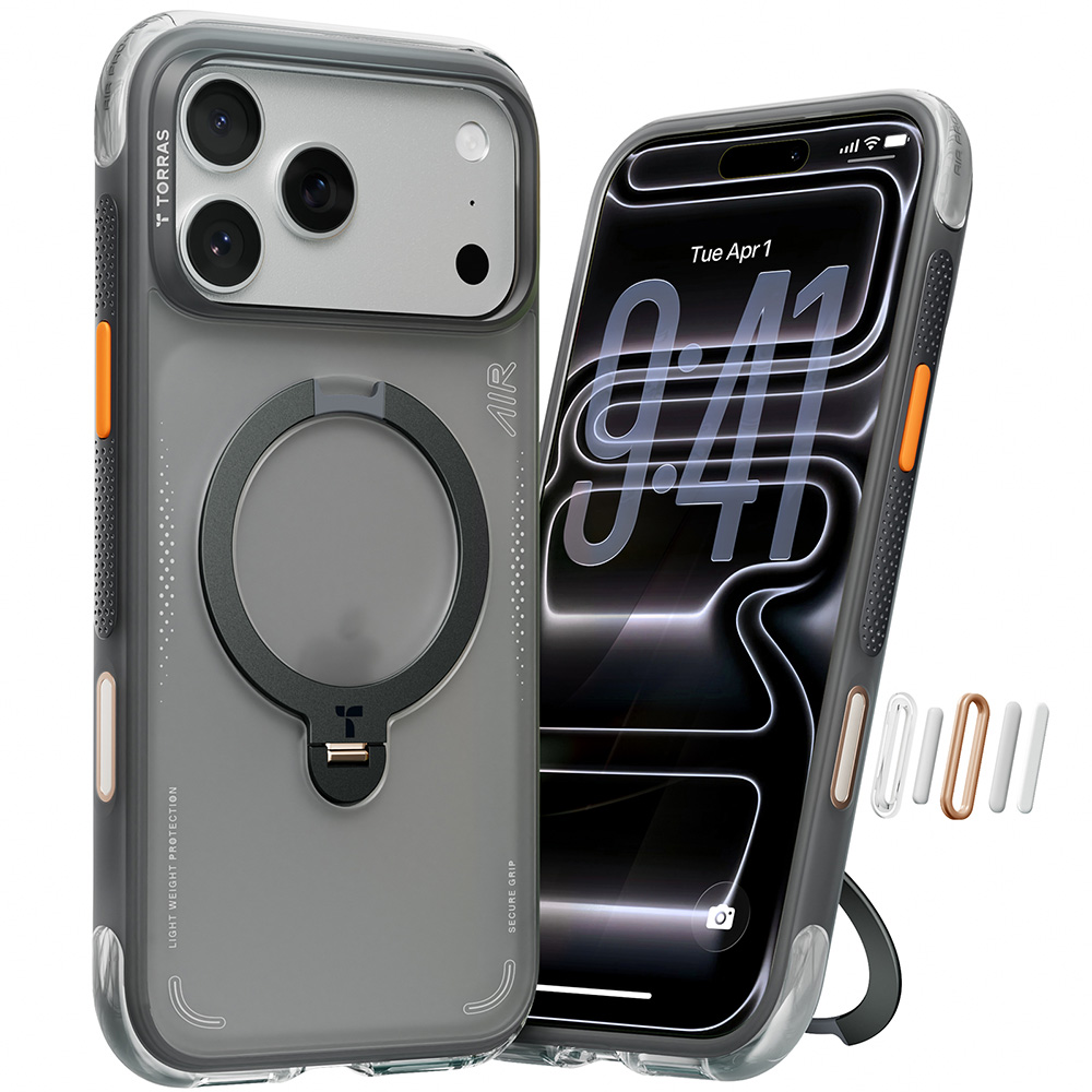 Torras - Ostand Spin Air Series - iPhone 17 Pro Max - Shadow Black