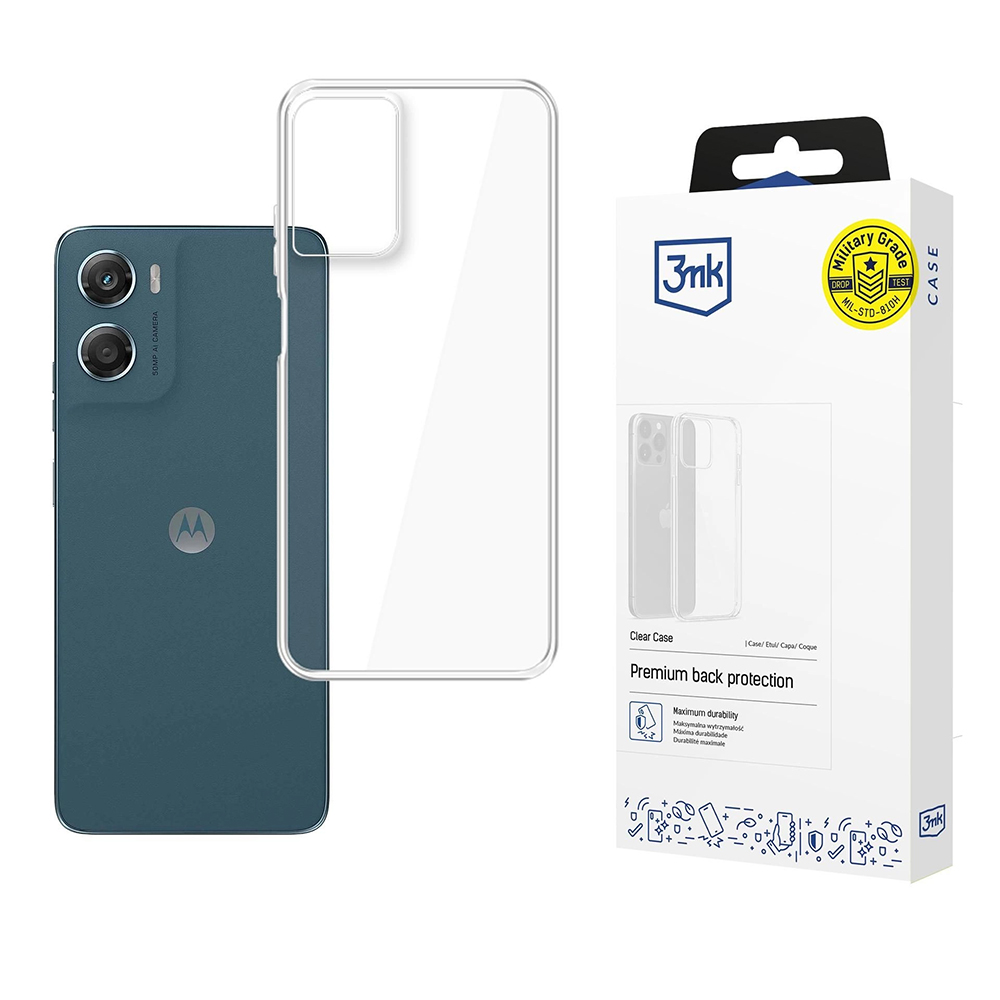 3mk – průhledné pouzdro – Motorola Moto G06 / Moto G06 Power – transparentní