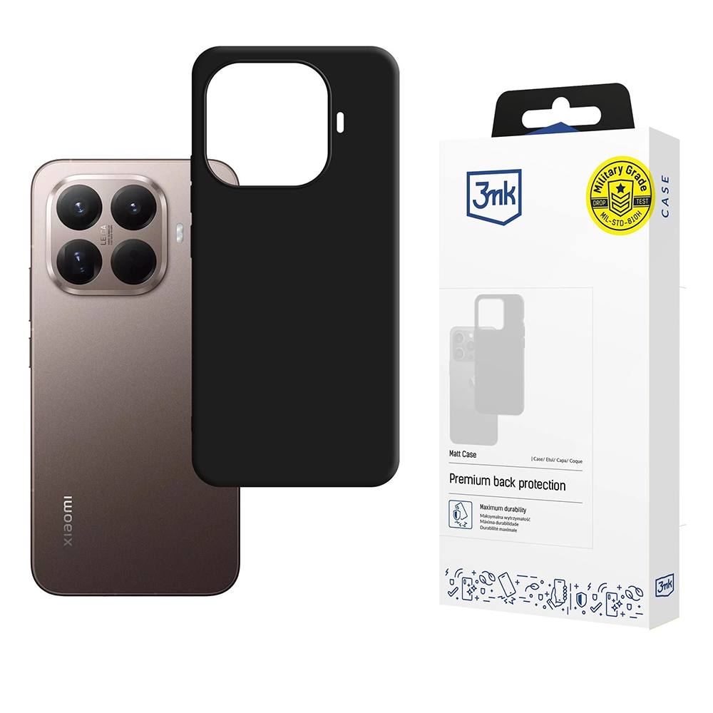 3mk - matné pouzdro - Xiaomi 15T Pro - černé