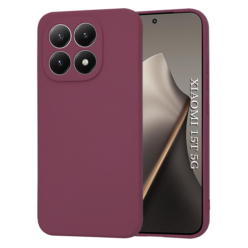 Techsuit - SoftFlex - Xiaomi 15T - švestkově červená