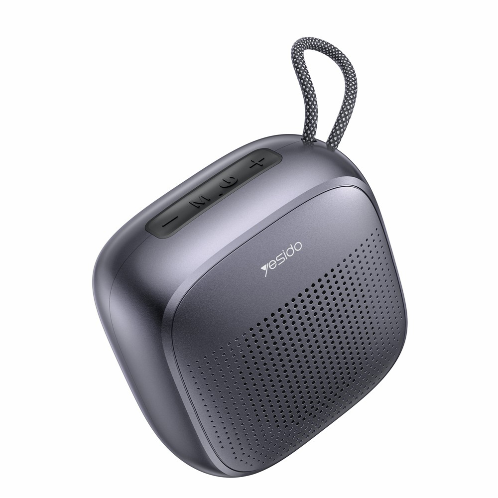 Yesido - bezdrátový reproduktor (YSW24) - Bluetooth 5.3, mini design, vodotěsný, šňůrka, TF, AUX, Type-C, 1000mAh - černý