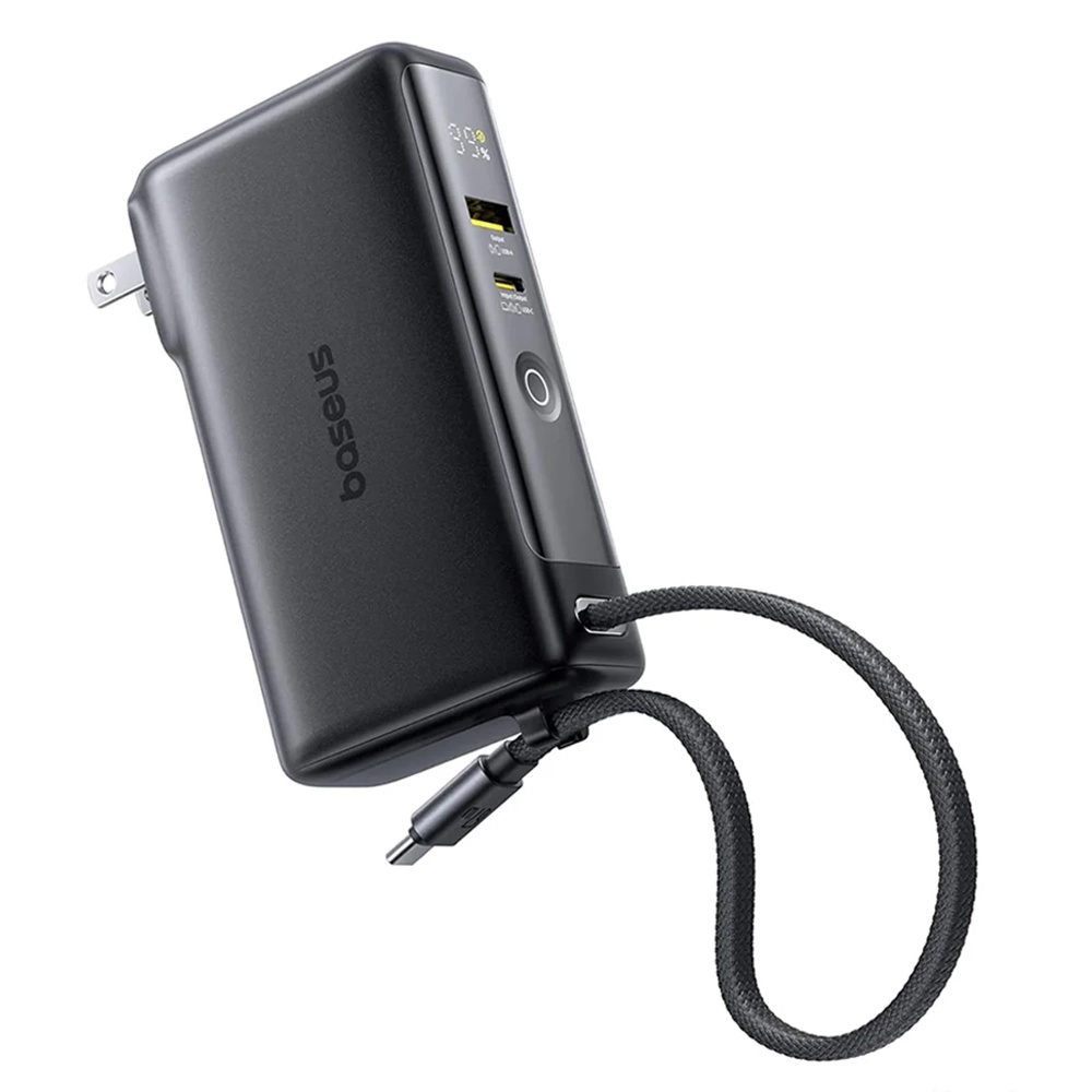 Baseus - Power Bank Nomos NT11 Omni (P10078807123-00) - s USB-C kabelem, 10000mAh, 67W, digitální displej - Cosmic Black