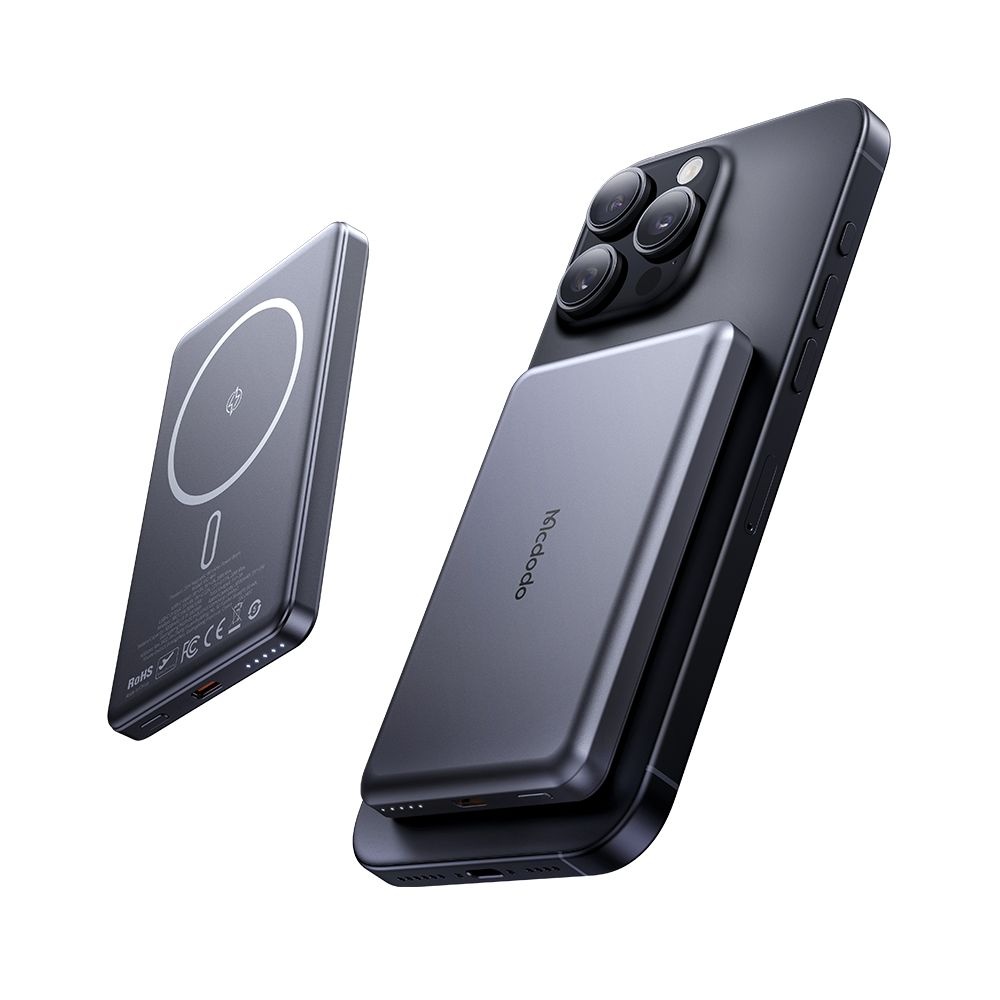 Mcdodo - magnetická powerbanka Meta Series (MC-4641) - 5000mAh, 20W, ultratenký design - černá