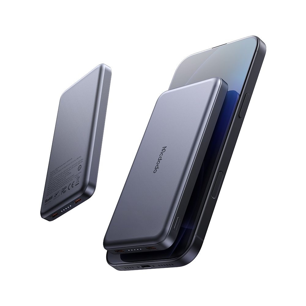 Mcdodo - magnetická powerbanka Meta Series (MC-3781) - 10000mAh, 20W, ultratenký design - černá