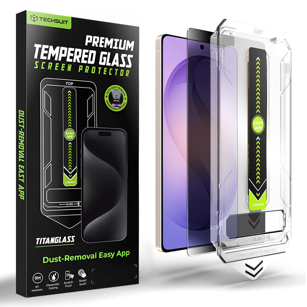 Techsuit - [kompatibilní s odemykáním otiskem prstu] TitanGlass CrystalHD - Samsung Galaxy S26 Ultra - ochrana soukromí