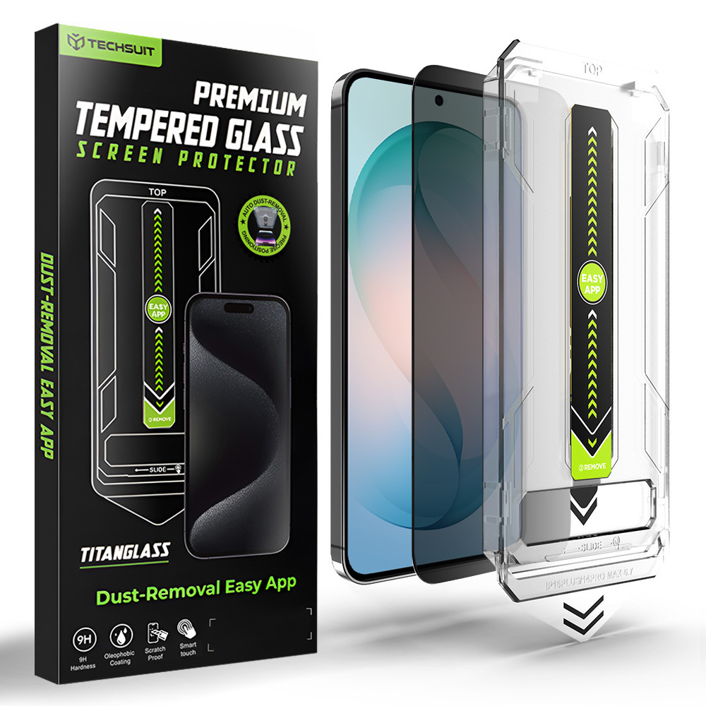 Techsuit - [kompatibilní s odemykáním otiskem prstu] TitanGlass CrystalHD - Samsung Galaxy S26 Plus - Privacy