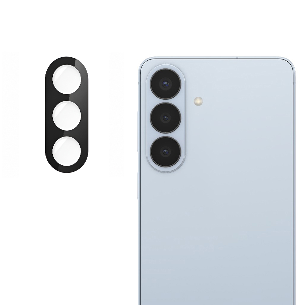 Techsuit – celoskleněná ochrana fotoaparátu – Samsung Galaxy S26 Plus – černá