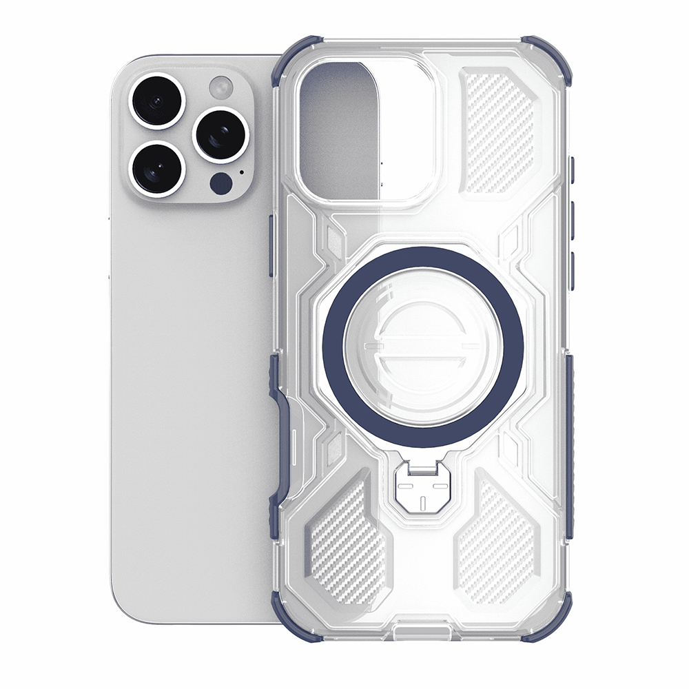 Techsuit – Carbon Shield PRO – OnePlus 15 – modrý průhledný