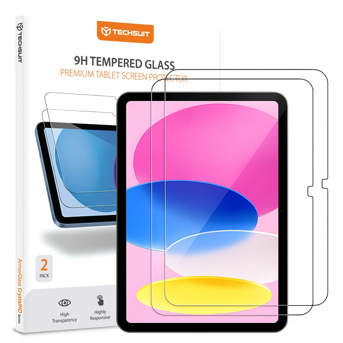 Techsuit - ArmorGlass CrystalHD (2 ks) - iPad 10 (2022) 10.9 / 11 (2025) - čiré
