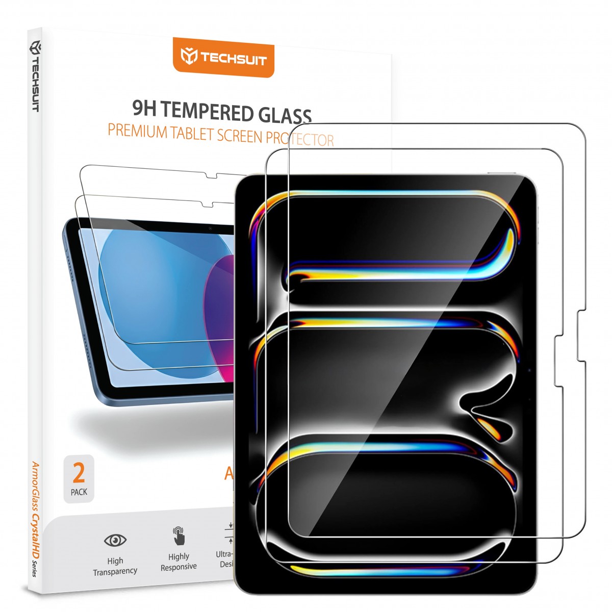 Techsuit - ArmorGlass CrystalHD (2 ks) - iPad Pro 13 (2024) / iPad Pro 13 (2025) / iPad Air 13 (2024) - čiré