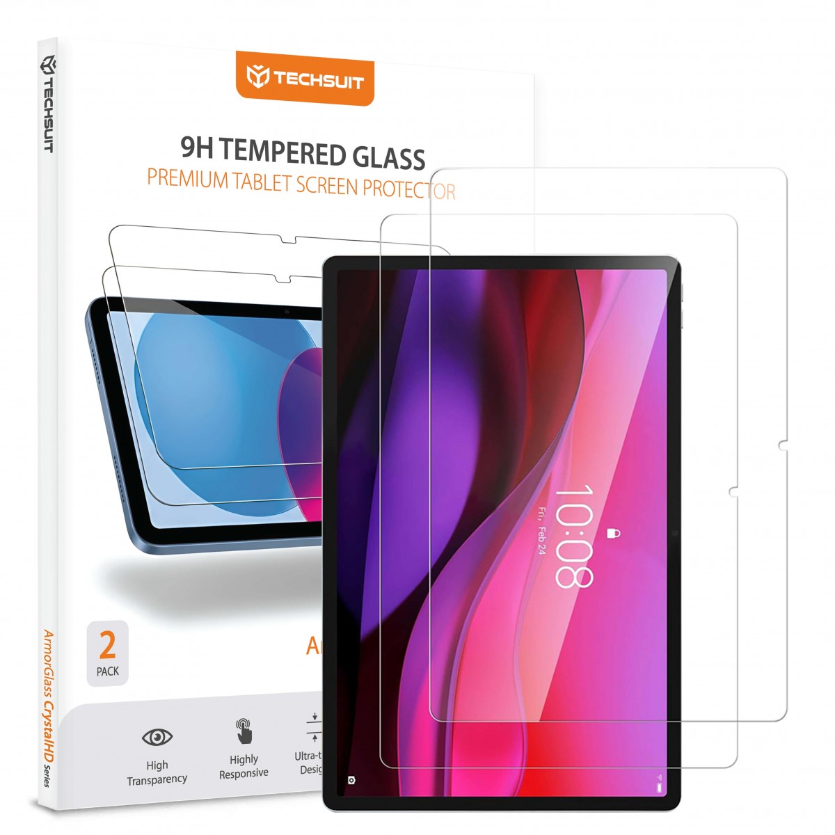 Techsuit - ArmorGlass CrystalHD (2 ks) - Lenovo Yoga Tab Plus 12.7 - čirá