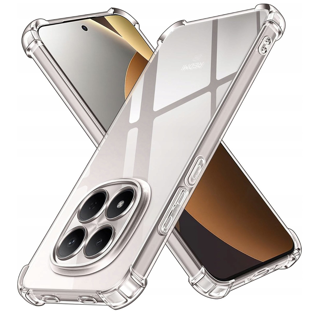 Techsuit - nárazuvzdorný průhledný silikon - Xiaomi Redmi Note 15 Pro 5G - čirá
