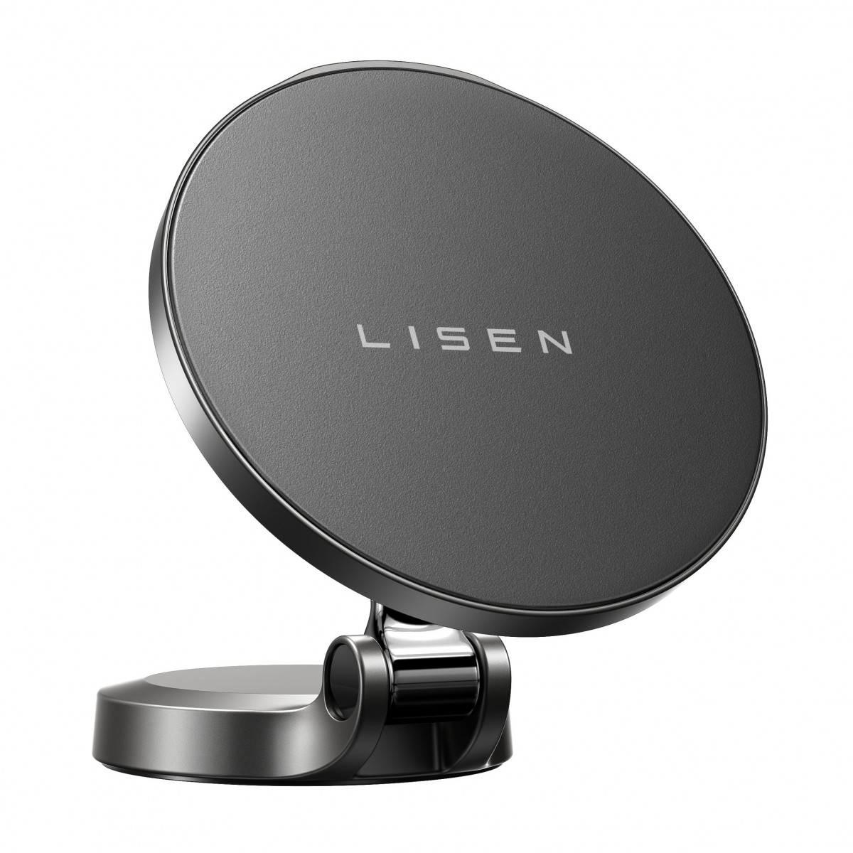 Lisen - držák do auta s bezdrátovým nabíjením (YL0223090006) - magnetický, na palubní desku, univerzální, elegantní, 15W - černý