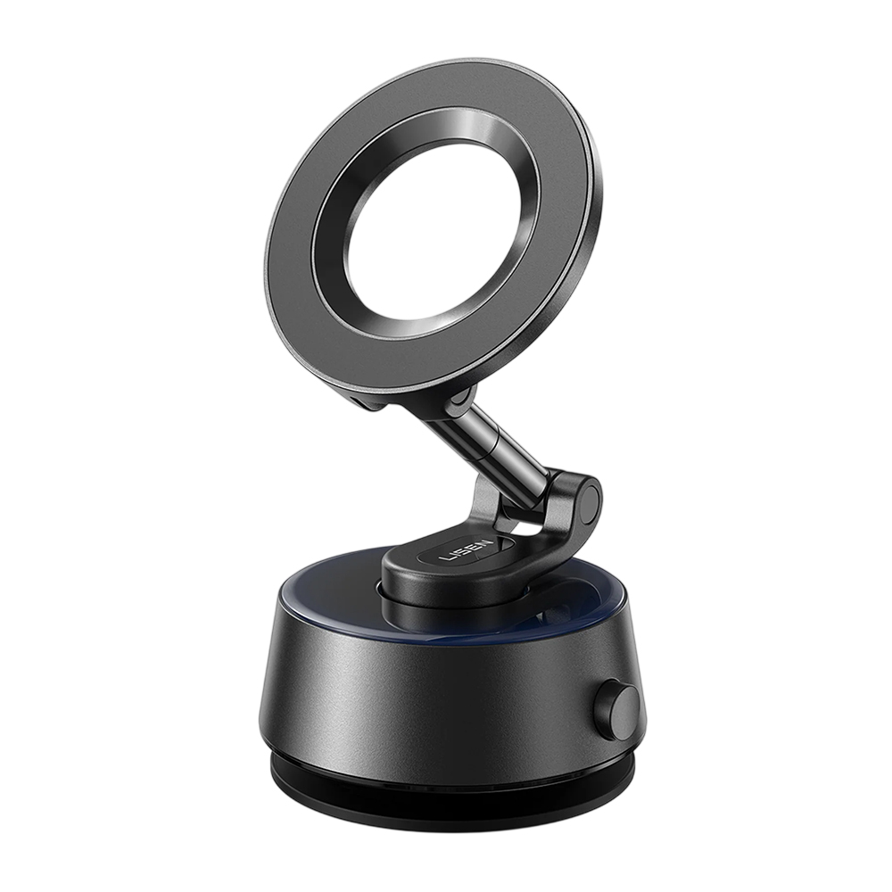 Lisen - držák do auta (A690) - na palubní desku, stůl, elektrický vakuový magnetický stojan, otáčení o 360°, 130 mAh - vesmírně šedá