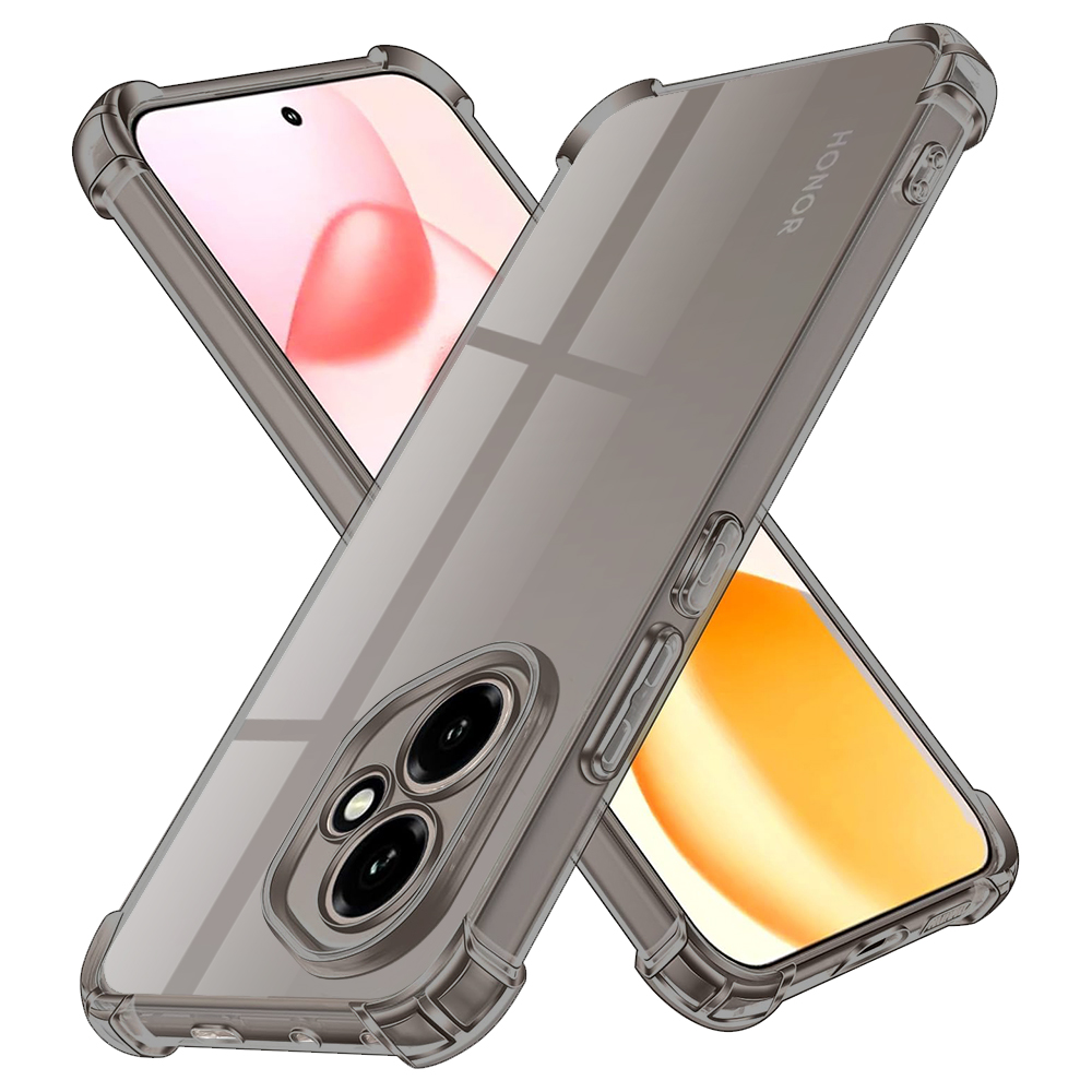 Techsuit - nárazuvzdorný čirý silikon - Motorola Moto G57 Power / G67 Power - kouřově černá
