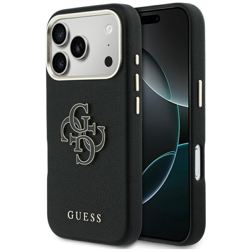 Guess - pevné pouzdro Resin Logo (GUHCP17L5PS4RGGK) - iPhone 17 Pro - černá