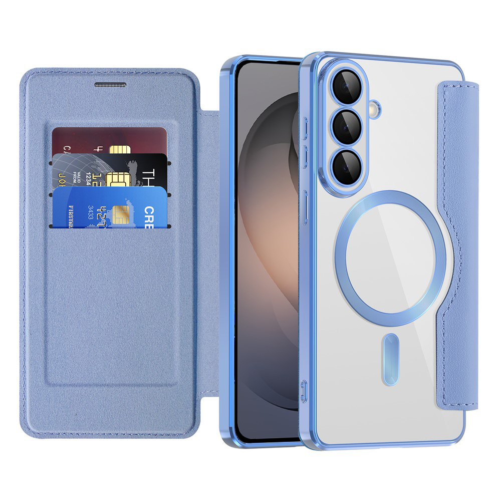 Techsuit - SmartMag knížkové pouzdro - Samsung Galaxy S26 - světle modrá