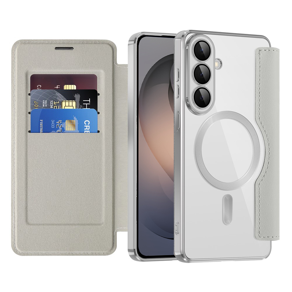 Techsuit - knížkové pouzdro SmartMag pro Samsung Galaxy S26 - šedé