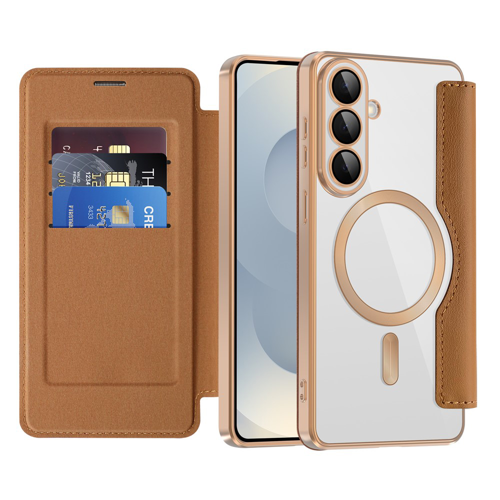 Techsuit SmartMag knížkové pouzdro pro Samsung Galaxy S26 Plushnědá