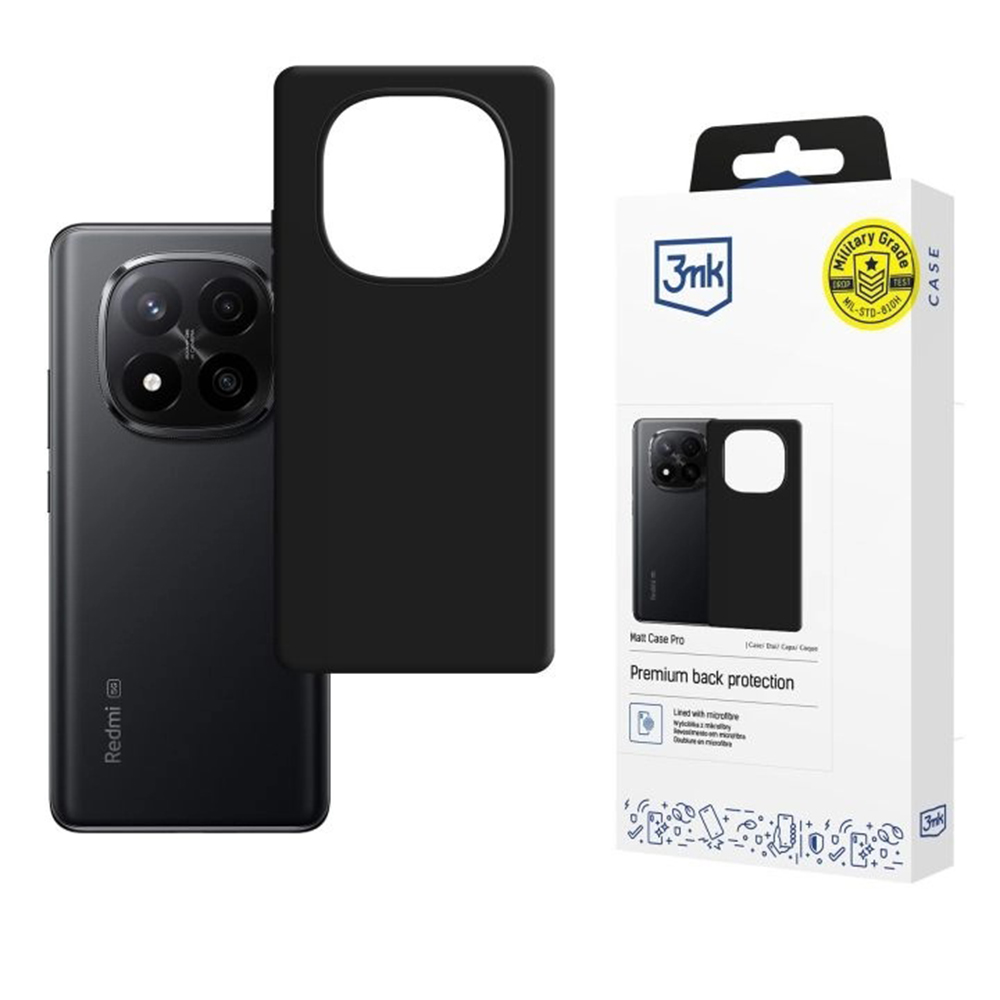 3mk Matt Case Pro na Xiaomi Redmi Note 15 Pro+ 5Gčerné