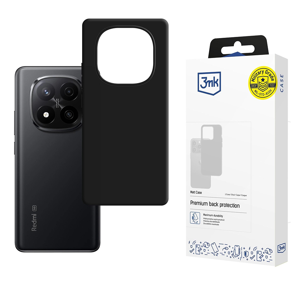 3mk - Matt Case - Xiaomi Redmi Note 15 Pro 5G - černá