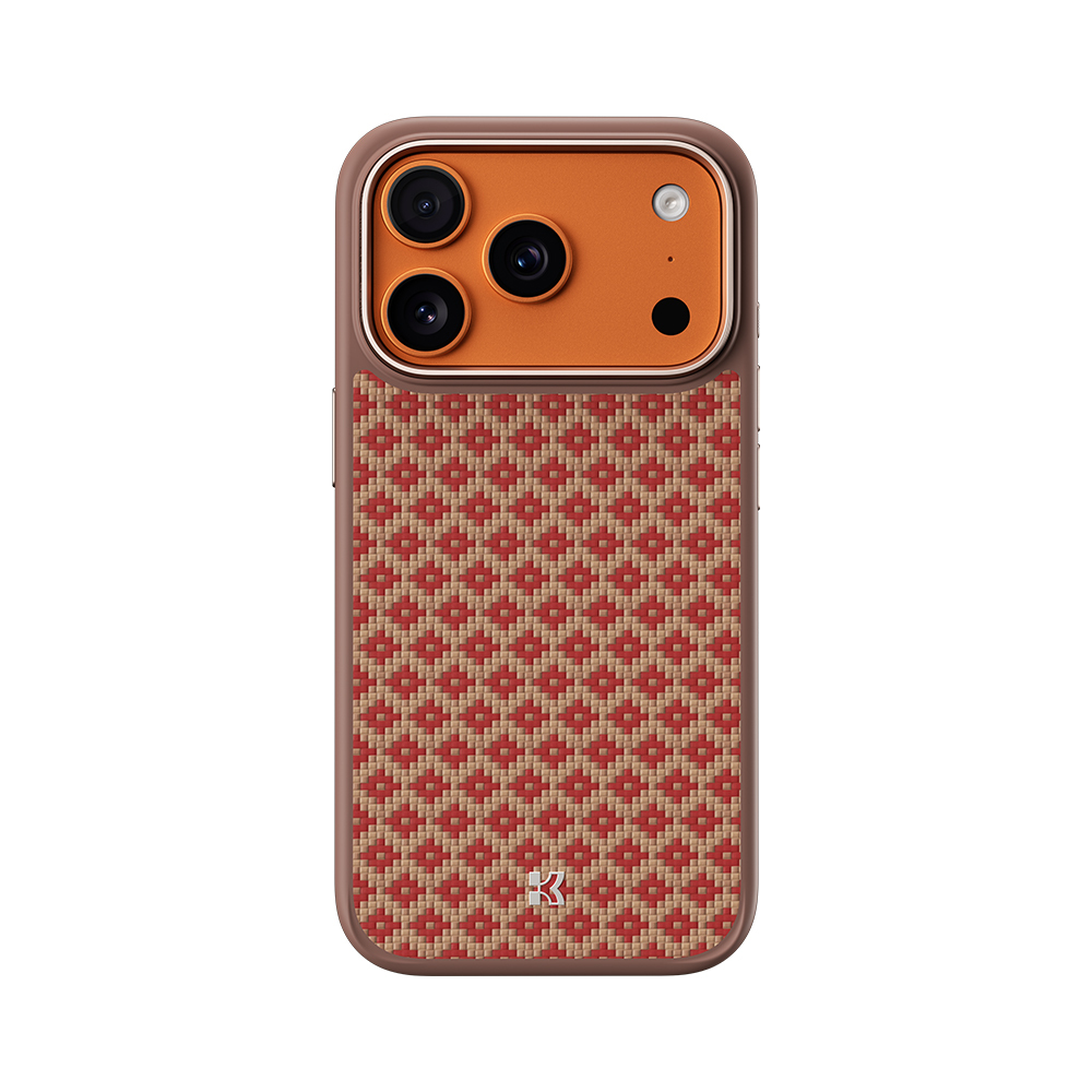 Kryt Benks Magnetic Armor Pro Armor Grid Kevlar Metal Frame 600D (YB70) pro iPhone 17 Pro Max oranžový