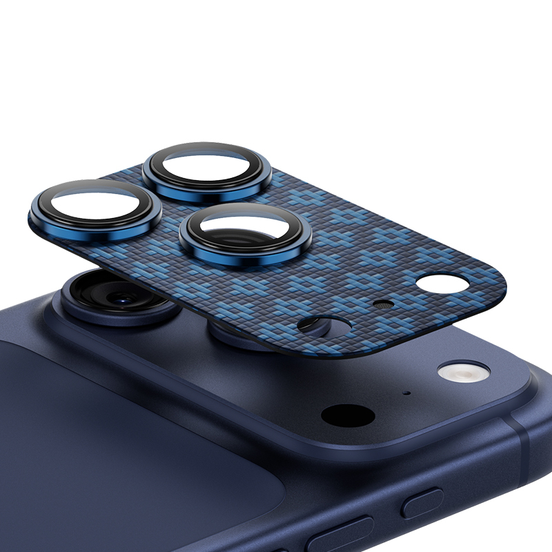 Tvrzené sklo Benks Armor Warrior Lens (BE69) pro iPhone 17 Pro ArmorGrid modré