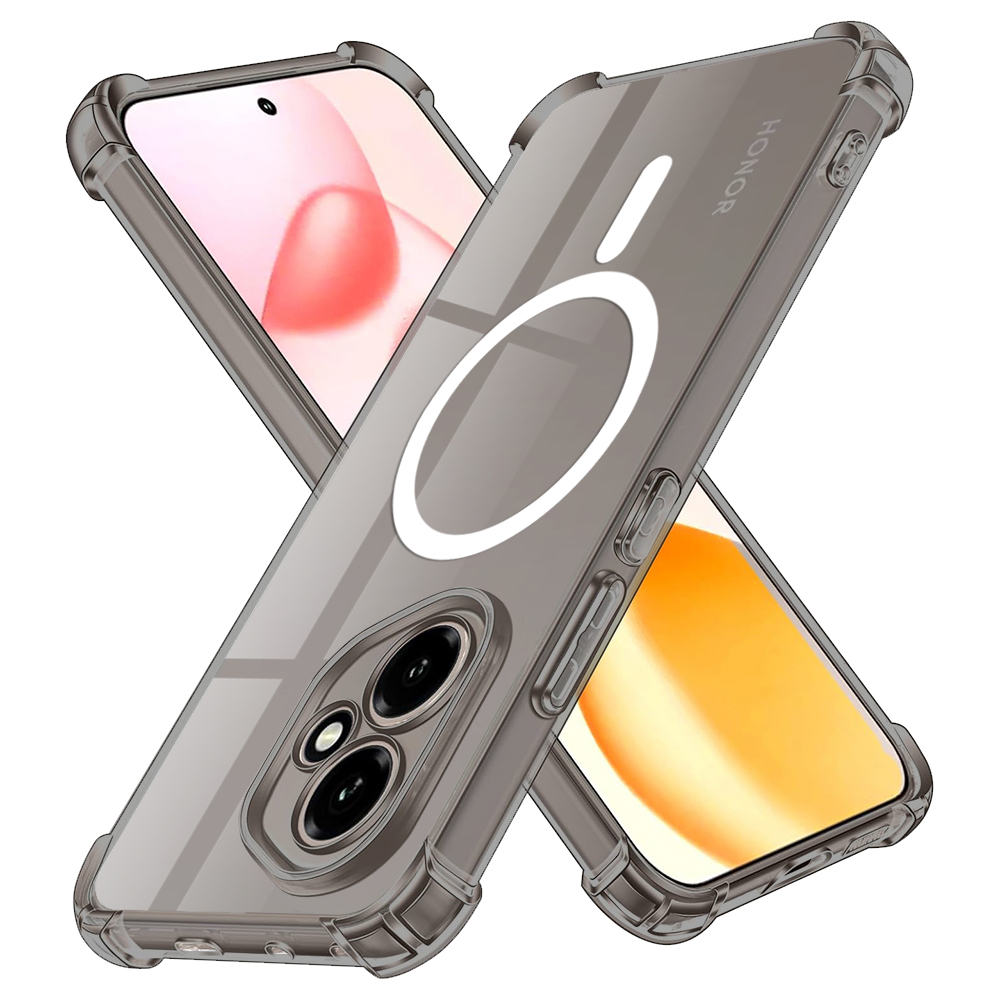 Techsuit - nárazuvzdorný průhledný silikonový kryt MagSafe - Samsung Galaxy S26 Plus - kouřově černá