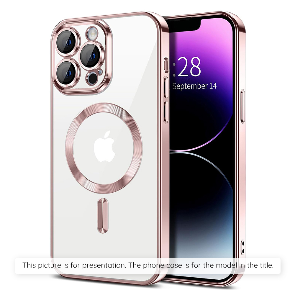 Techsuit - luxusní pouzdro Crystal MagSafe pro Samsung Galaxy S26 Plus - růžová