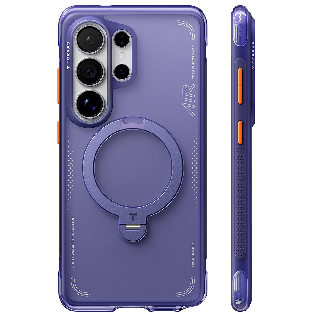 Torras Ostand Spin Air series pro Samsung Galaxy S26 Ultratmavě fialová