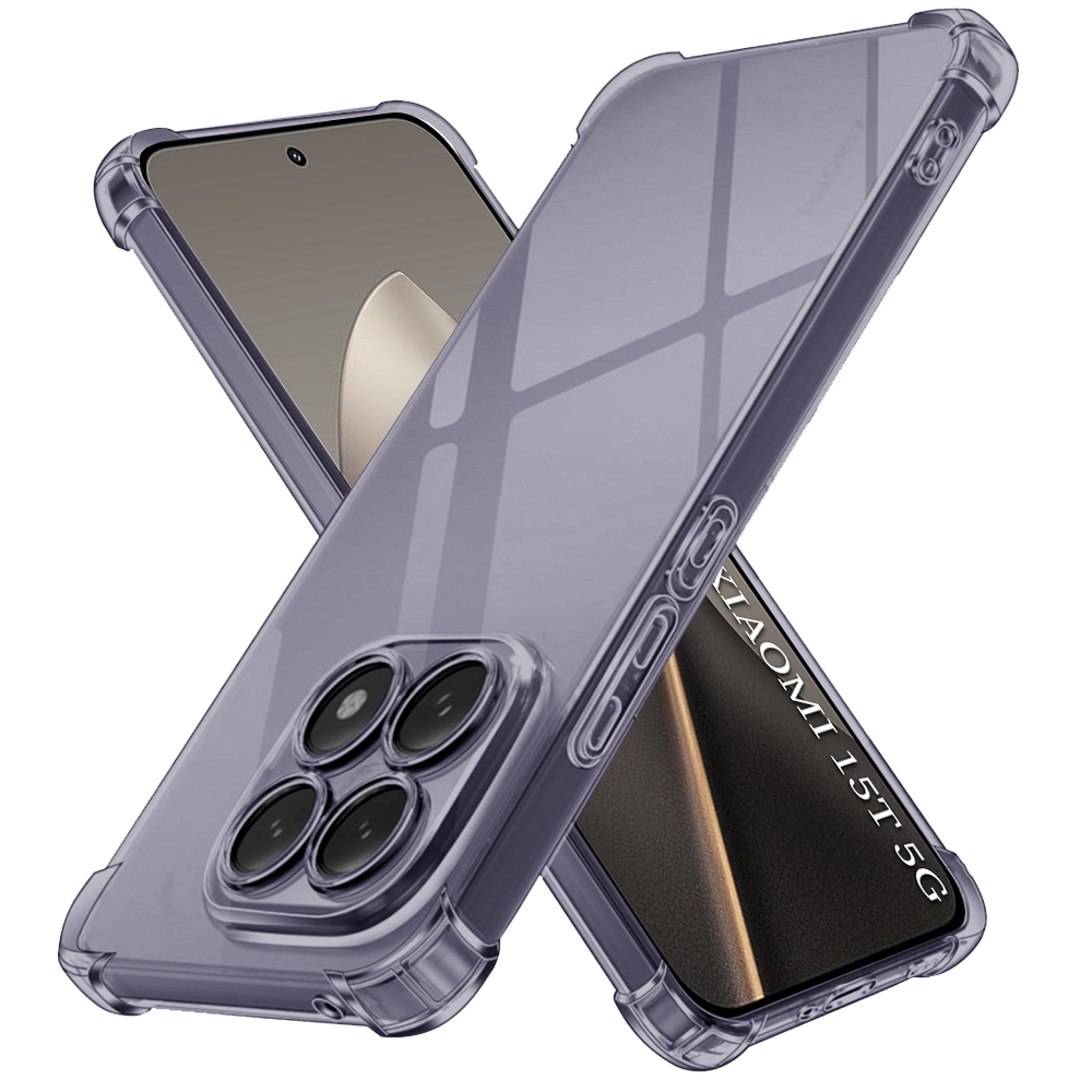 Techsuit - nárazuvzdorný průhledný silikonový - Xiaomi 15T - Smoke Black