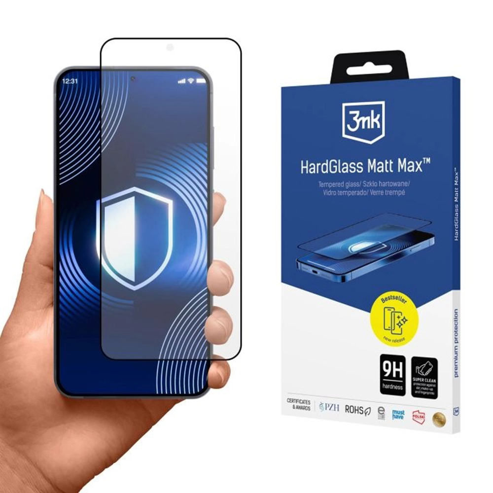 3mk HardGlass Matt Max ochranné sklo na displej pro Samsung Galaxy S26černé